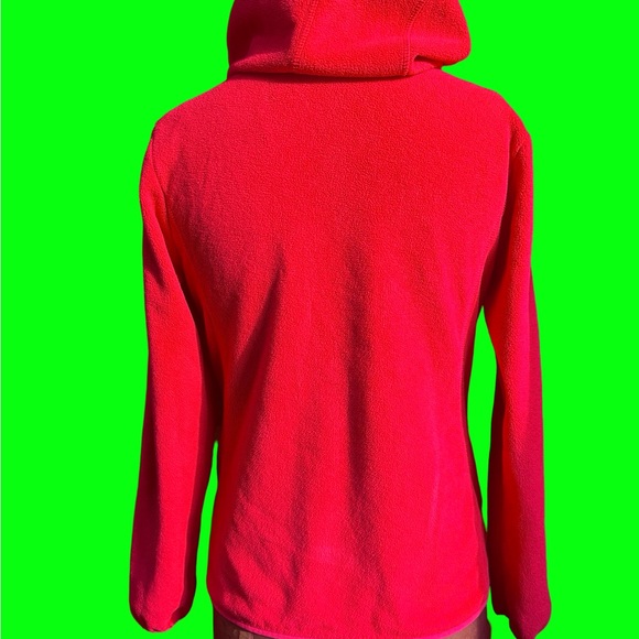 Pink fleece hoodie, zip-up with pockets - Picture 3 of 16